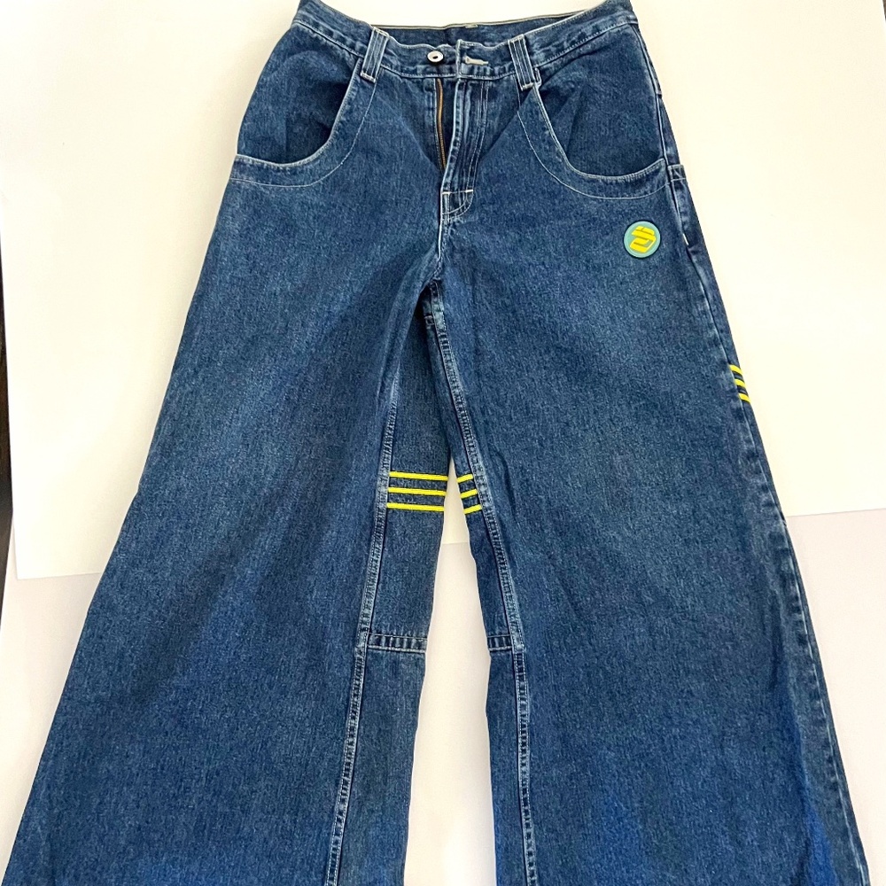 90s Vintage JNCO Jeans Super Wide Flare Leg Excellent Condition Solid State OG